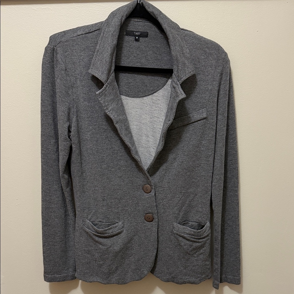 Tart Women's Charcoal Blazer with Button Detail